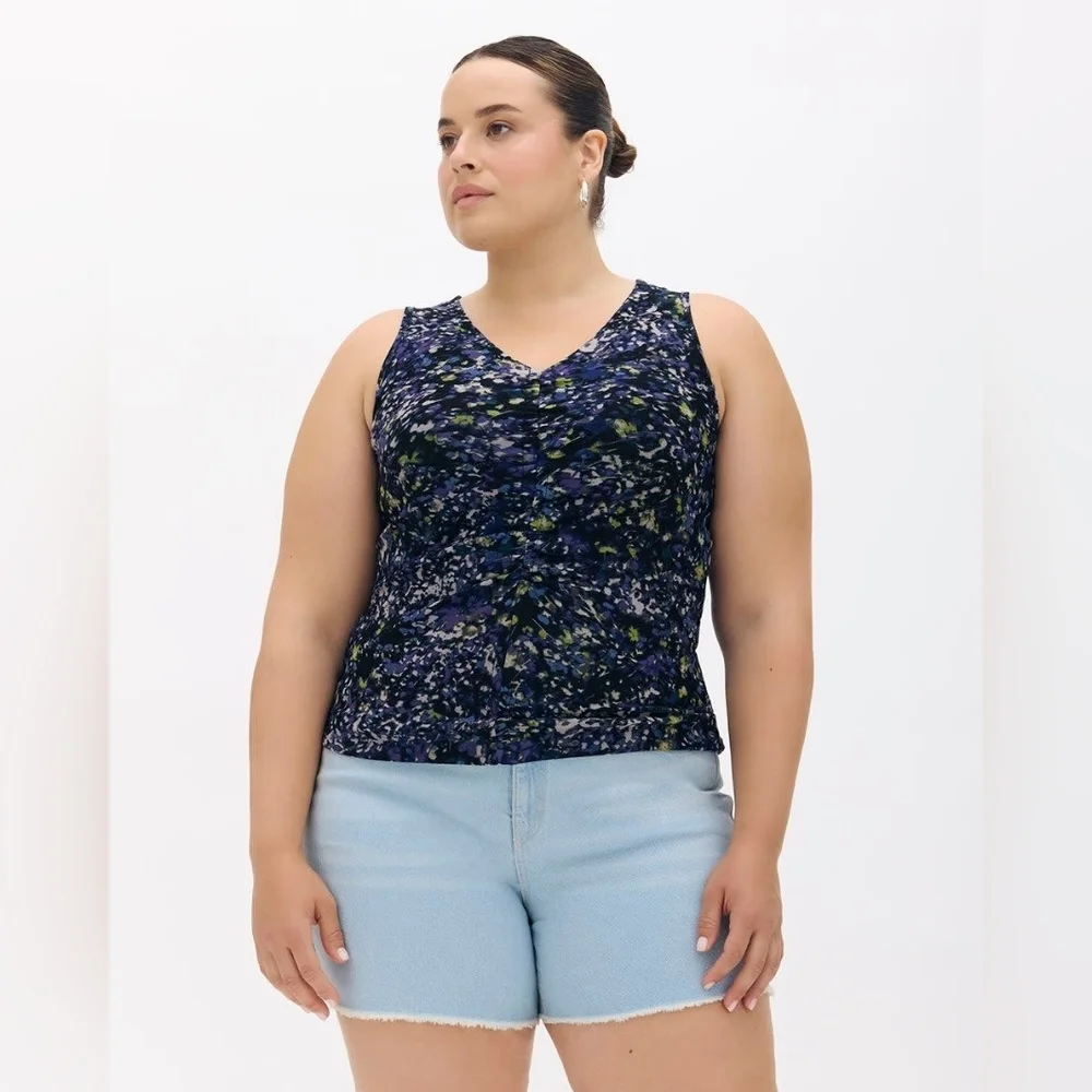 ADDITION ELLE Plus Size Sleeveless Fitted V-Neck Knit Top Blouse Size 3X - Picture 2 of 15